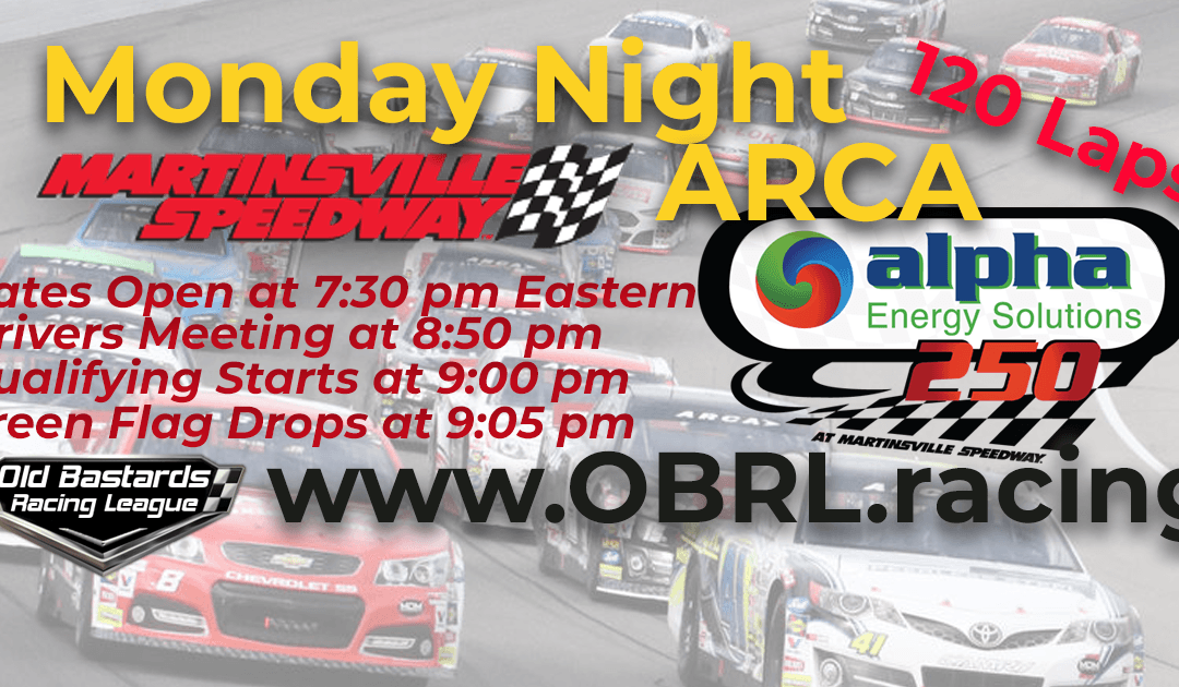 Monday Night ARCA Race At Martinsville Speedway 1-15-18