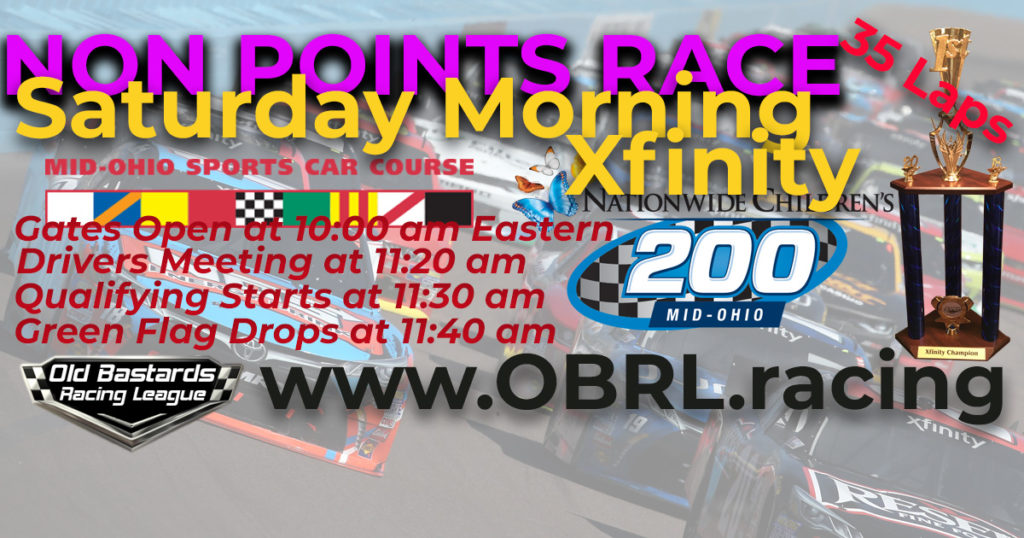 Nascar iRacing Xfinity Non Points Saturday Morning Race Mid Ohio Sports Car Course