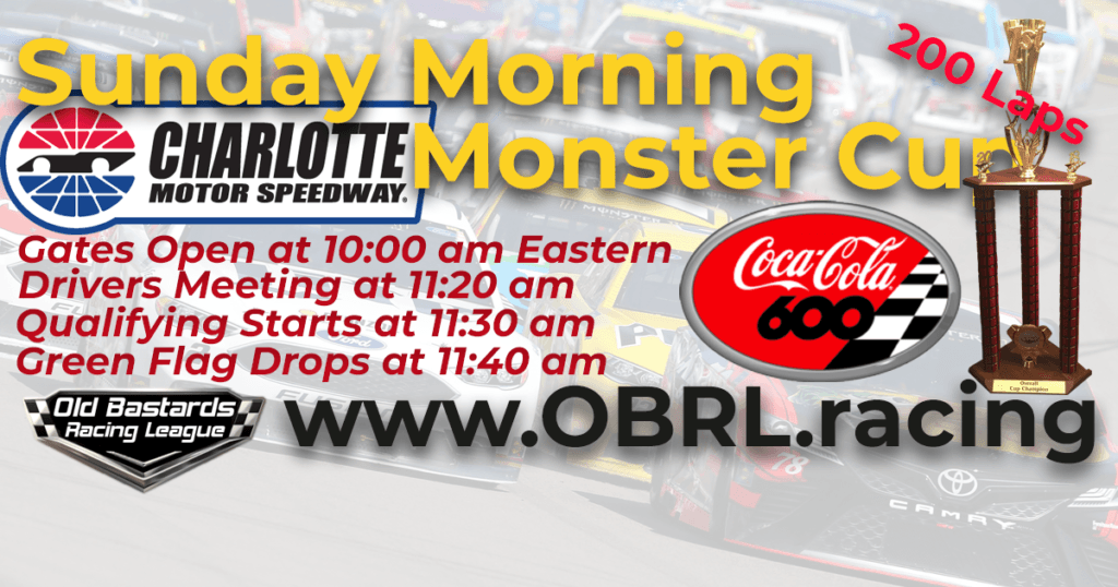 Nascar Monster Energy Cup irace at Charlotte Motor Speedway