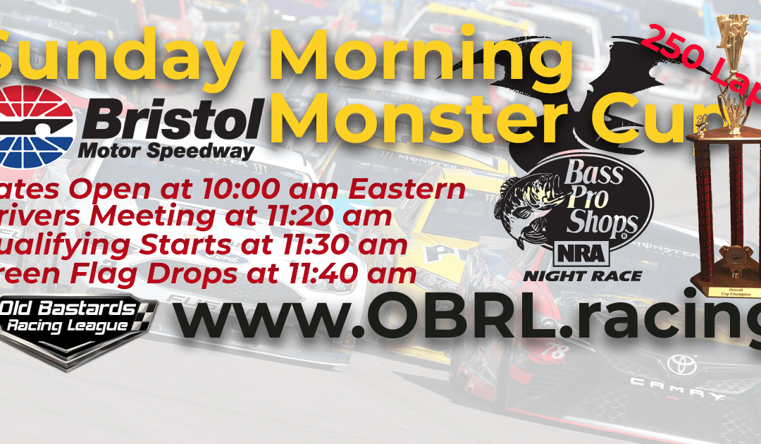 🏁WINNER: Thomas Ogle #11! Week #27 Nascar Monster Energy Cup Race Bristol Motor Speedway