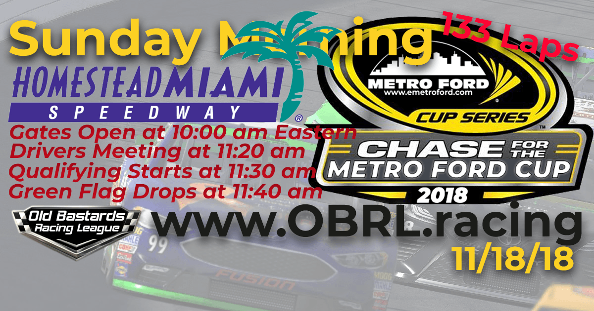 Championship Round Nascar Metro Ford Cup Chase For The Cup Race at Homestead Miami Speedway