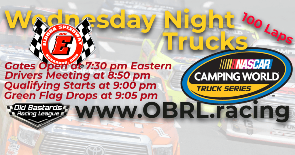 iRacing Wednesday Night Nascar Camping World Truck Series Race at Eldora Speedway July 18, 2018