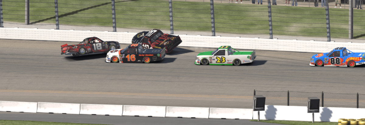 2nd caution of the day on lap 8