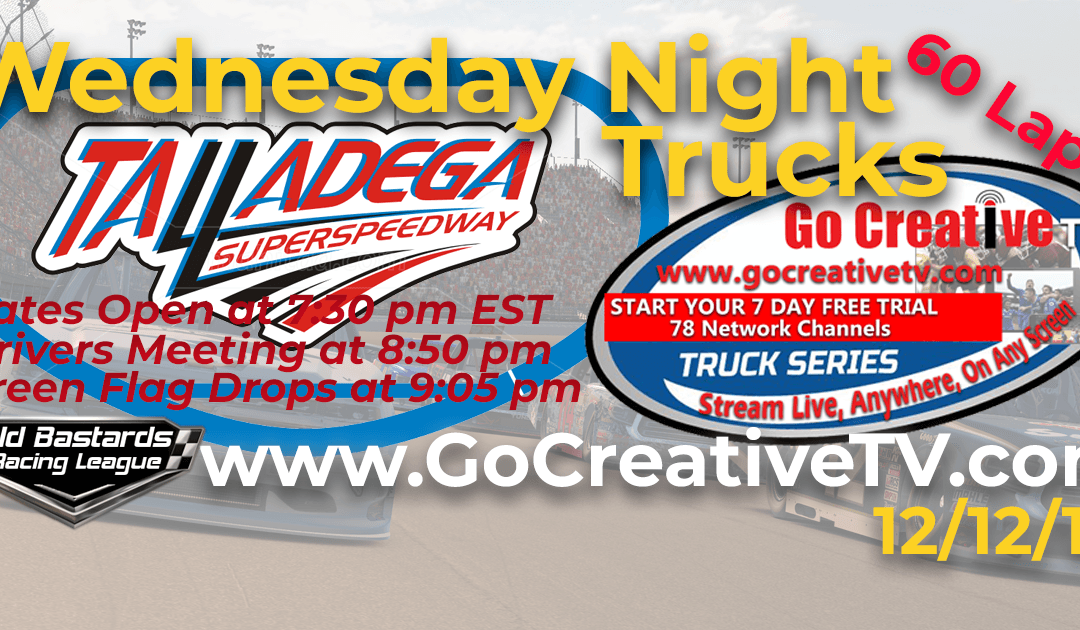 🏁WINNER: Vernon Margheim #77! Week #1 Go Creative TV Truck Series Race at Talladega SuperSpeedway -12/12/18 Wednesday Nights