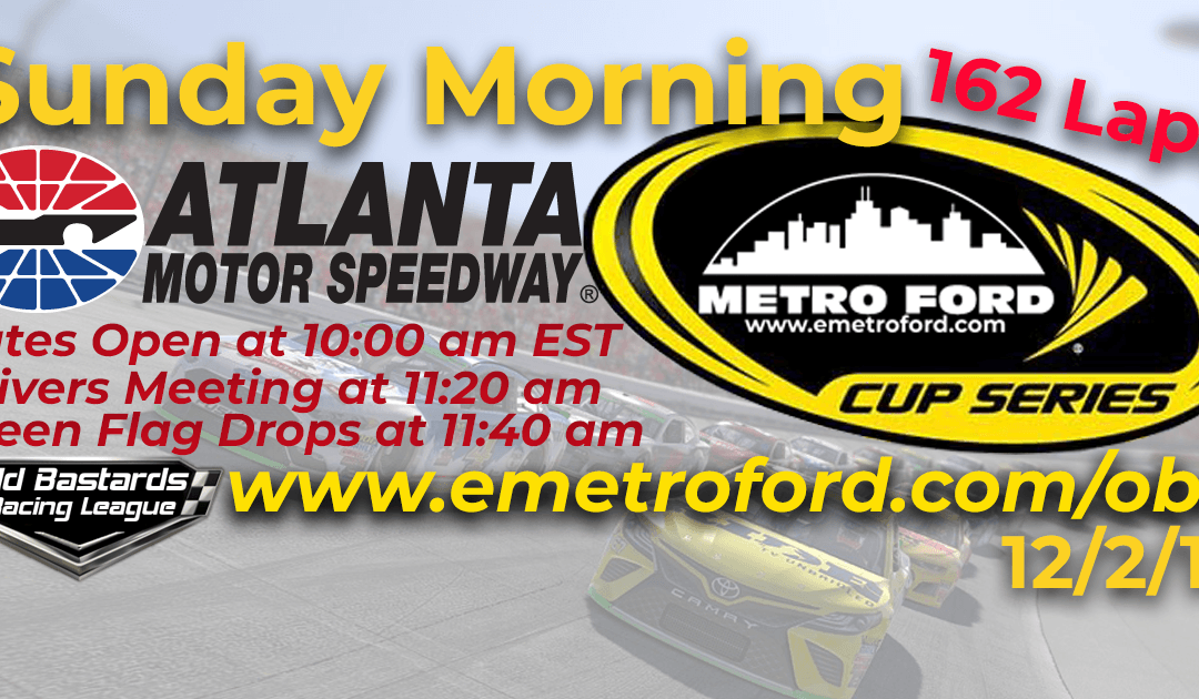 🏁WINNER: Josh Mayeu #02! Week #2 Kim Bowl Cup Series Race at Atlanta Motor Speedway – 12/2/18 Sunday Mornings