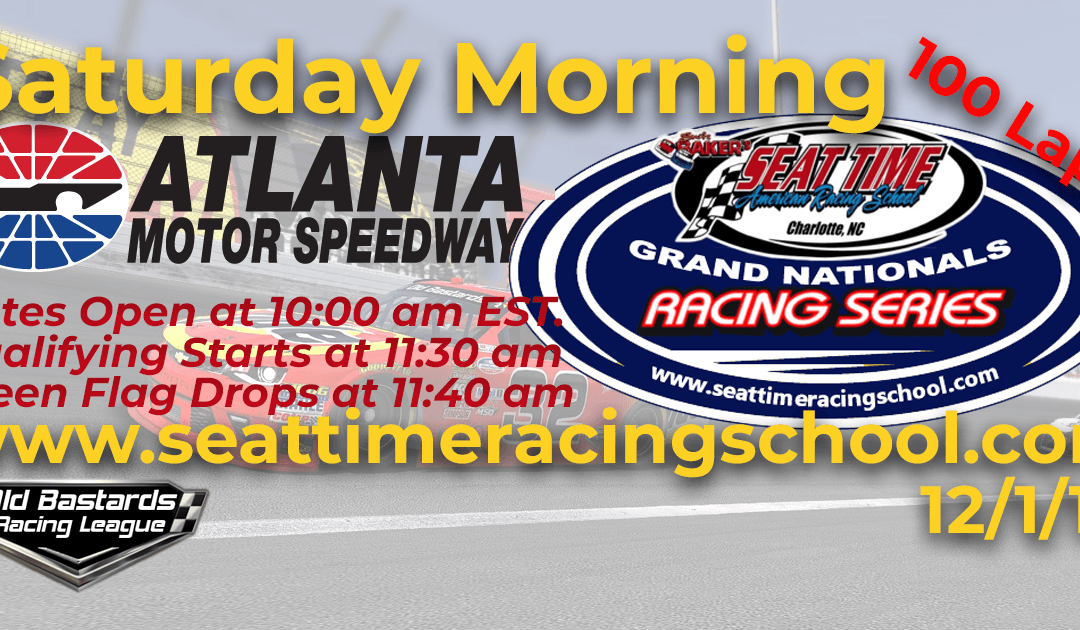 🏁WINNER: Nick Thames! Week #2 Seat Time Racing School Grand Nationals Series Race at Atlanta Motor Speedway