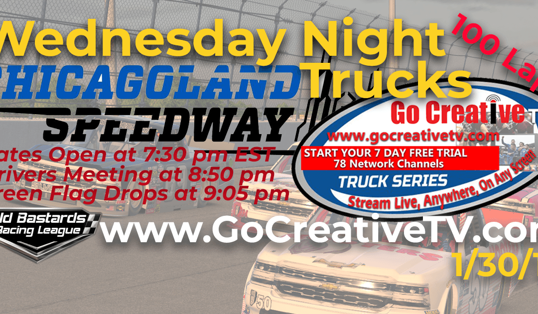 🏁WINNER:Dwayne McArthur #67 RideTV! Week #8 Go Creative TV Truck Series Race at Chicagoland Speedway – 1/30/19 Wednesday Nights