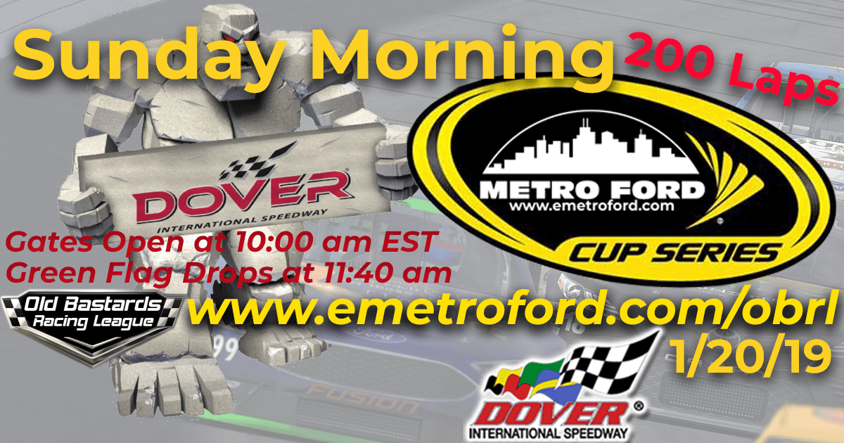 Metro Ford Cup Series Race at Dover Int'l Speedway - 1/20/19 Sunday Mornings