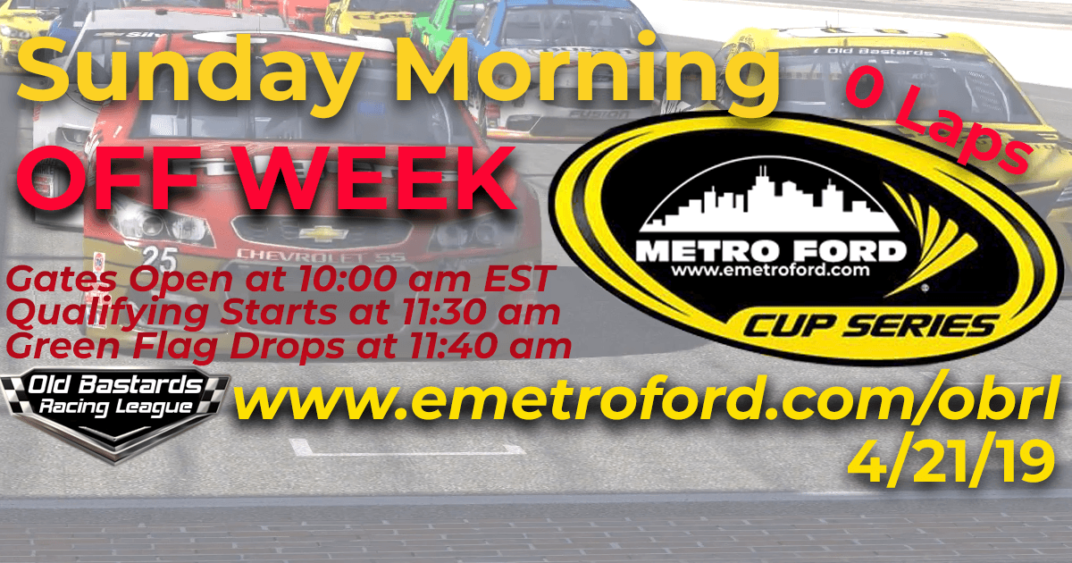 Nascar Metro Ford Cup Race OFF WEEK