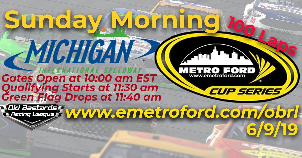 iRacing Nascar Monster Energy Metro Ford Cup Race at Michigan International Speedway