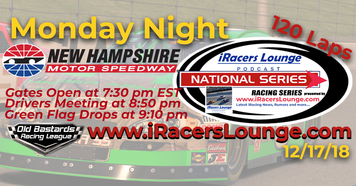 iRacers Lounge National Series Race at New Hampshire Motor Speedway