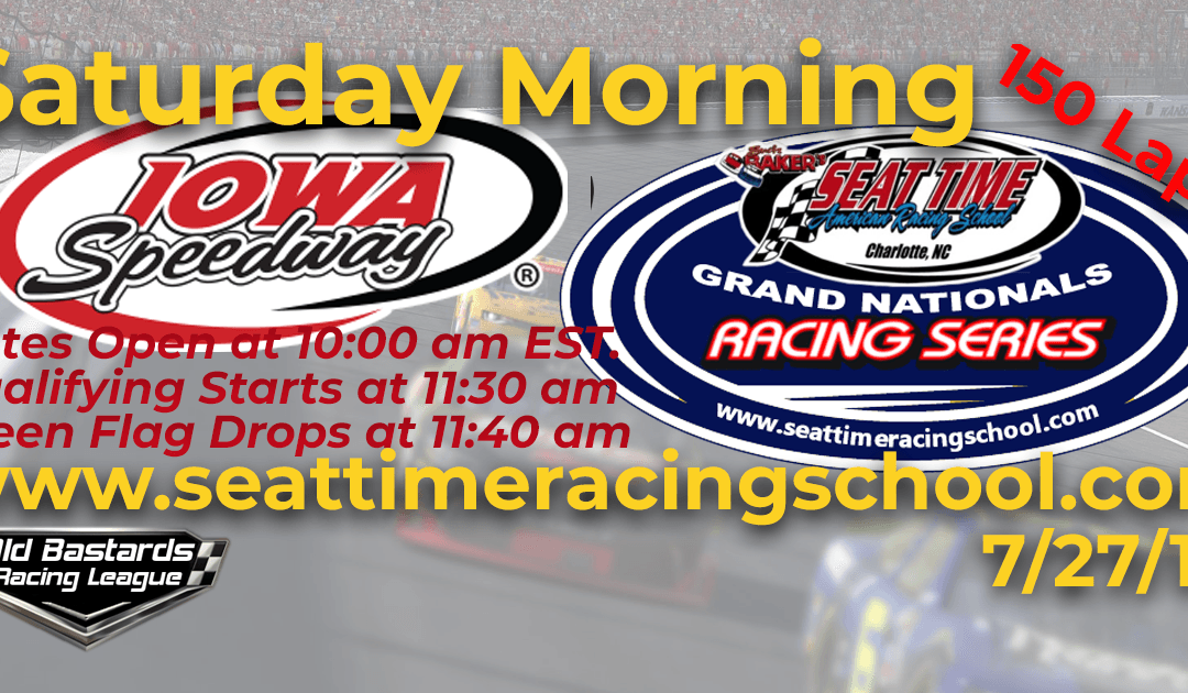 🏁WINNER: George Balance Jr. #45! Week #24 STRS Seat Time Racing School Grand Nationals Series Iowa Speedway – 7/27/19 Saturday Mornings