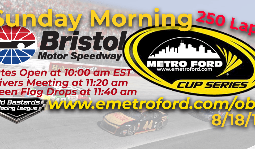 🏁WINNER: Vernon Margheim! Week #27 Kim Bowl Cup Series Race Bristol Motor Speedway – 8/18/19 Sunday Mornings