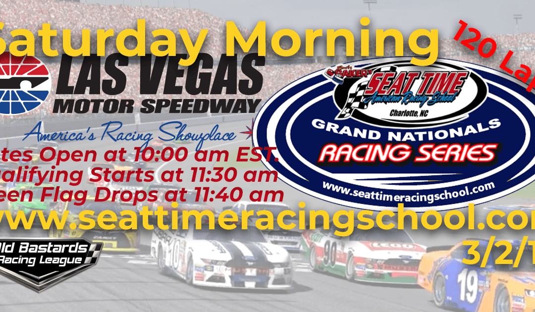 🏁WINNER: Bill Benedict #90! Week #3 Seat Time Racing School Grand Nationals Series Las Vegas Motor Speedway 3/2/19 Saturday Mornings