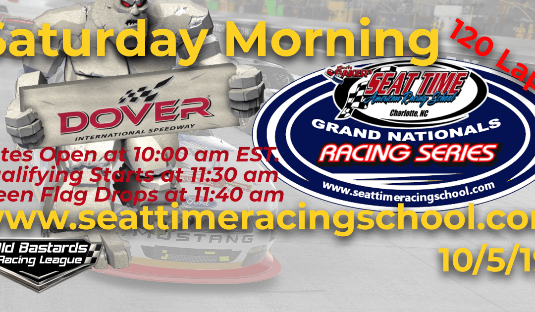 🏁WINNER: Troy Torgerson #49! Week #34 Seat Time Racing School Grand Nationals Series Race Dover Int’l Speedway – 10/5/19 Saturday Mornings