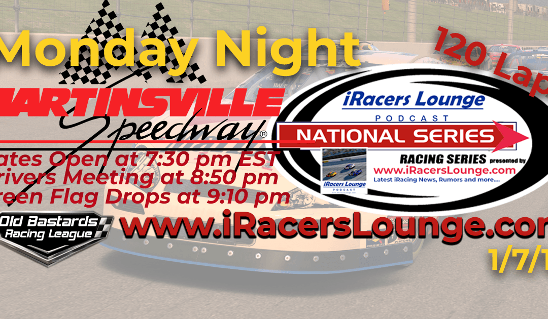 🏁WINNER:Douglas Hess #25! Week #5 iRacers Lounge ARCA Series Race at Martinsville Speedway – 1/7/19 Monday Nights