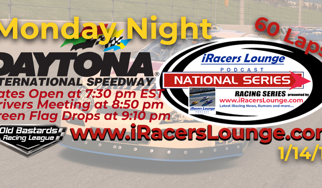 🏁WINNER:Douglas Hess #25! Week #6 iRacers Lounge ARCA Series Race at Daytona Int’l Speedway – 1/14/19 Monday Nights