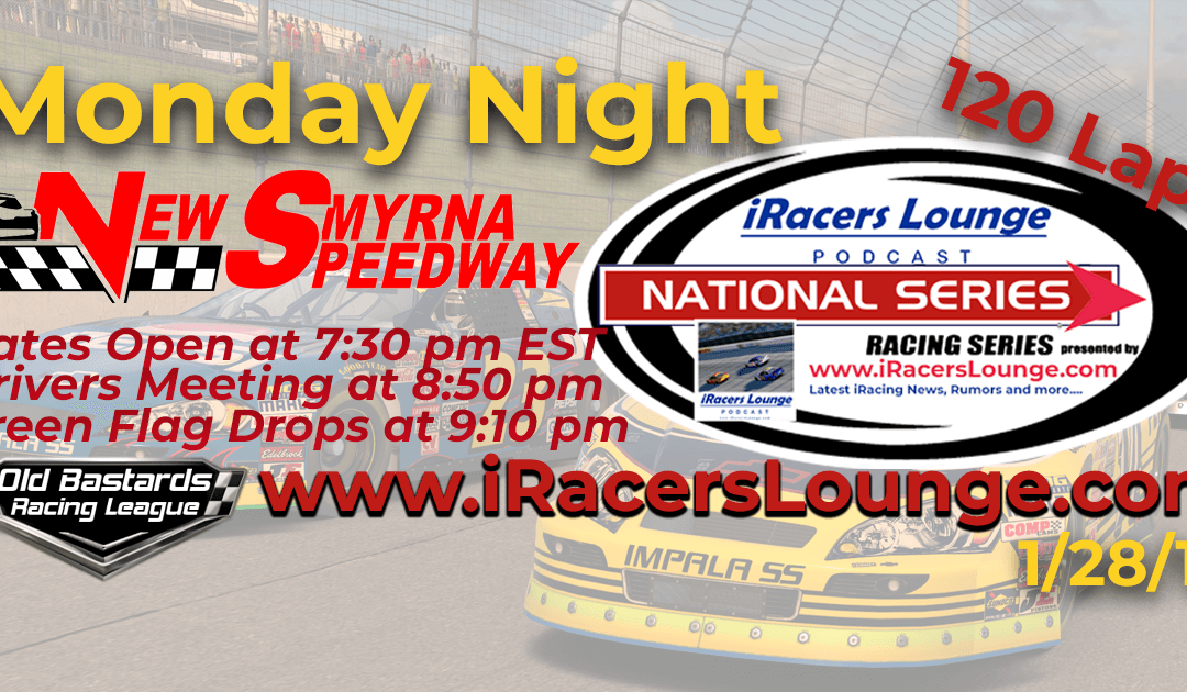 🏁WINNER:Gregory Hecktus #33! Week #8 iRacers Lounge ARCA Series Race at New Smyrna Speedway – 1/28/19 Monday Nights
