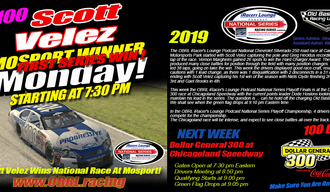 🏁Scott Velez Wins eNascar eSports iRacers Lounge ARCA Series Race at Mosport!