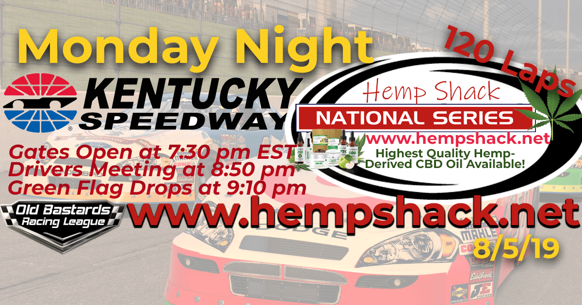 K&N Pro CBD Oil Hemp Shack National Series Race at Kentucky Speedway