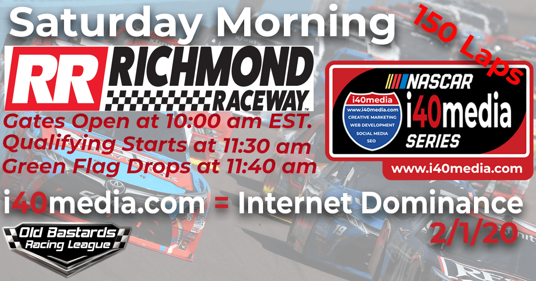 Week #11 i40media Grand Nationals Series Race at Richmond Raceway – 1/25/20 Saturday Mornings