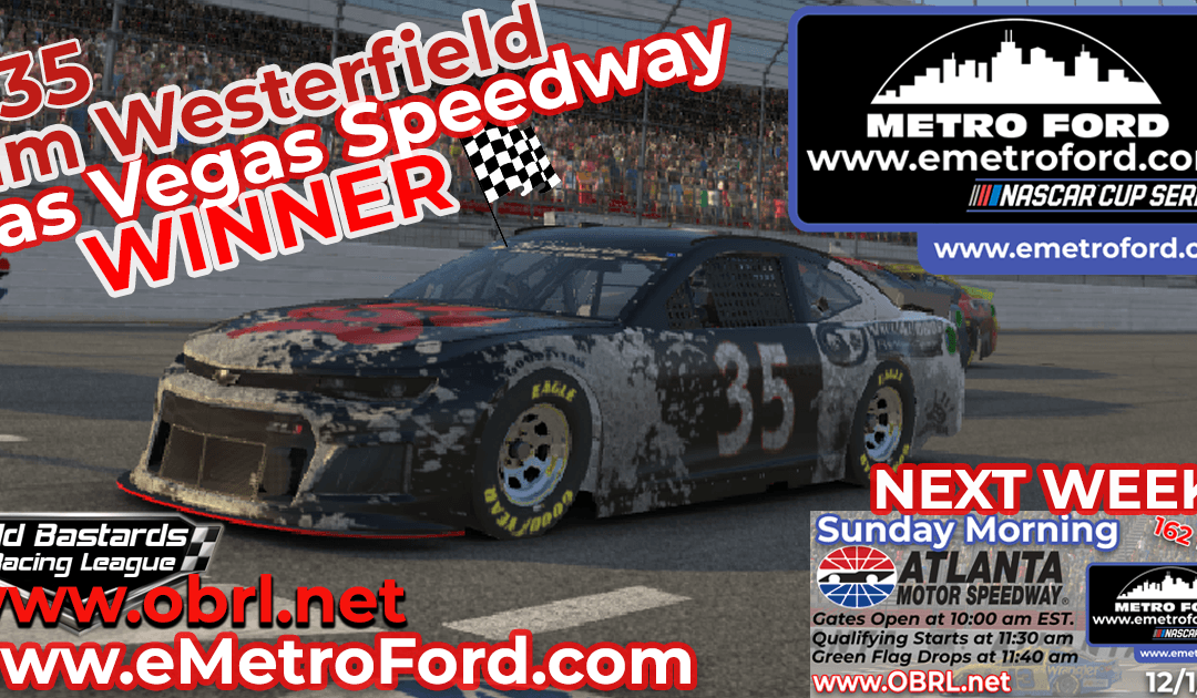 🏁 Jim Westerfield #35 Grabs First Win in Nascar Kim Bowl Cup Race at Las Vegas!