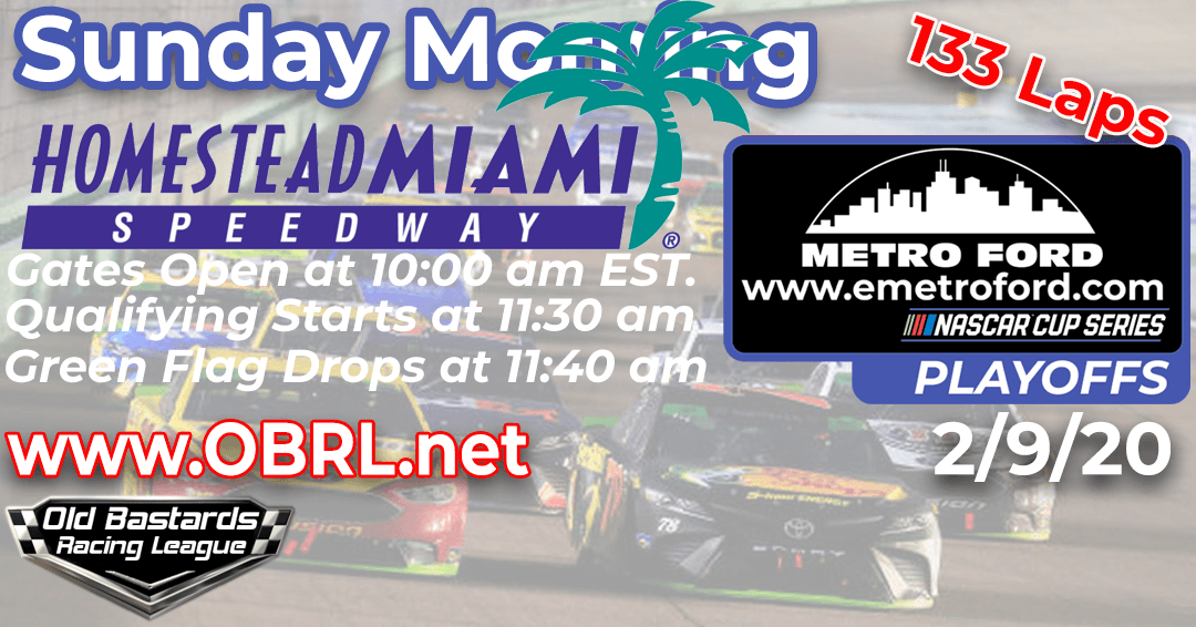 Week #12 Kim Bowl Cup Series Race at Homestead-Miami Speedway Championship Race- 2/9/20 Sunday Mornings