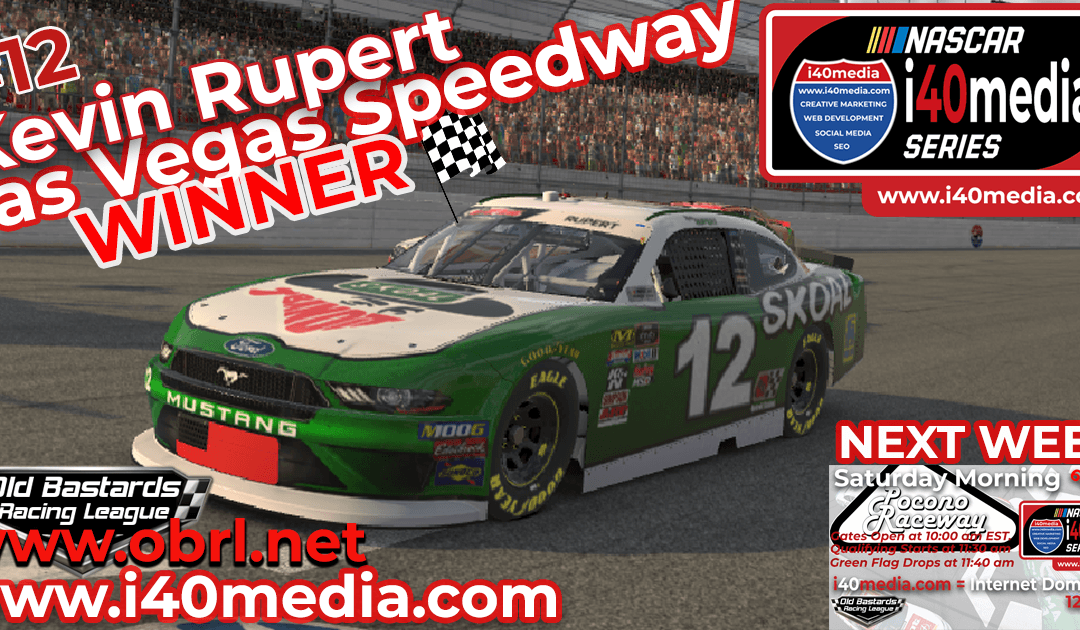 🏁 Kevin Rupert #12 Wins Nascar i40media Grand National Race at Las Vegas Motor Speedway!