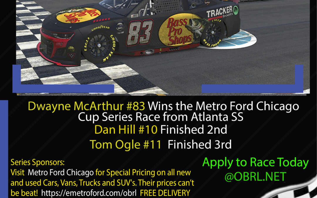 Nascar iRacing Cup Results From Atlanta Motor Speedway 2022