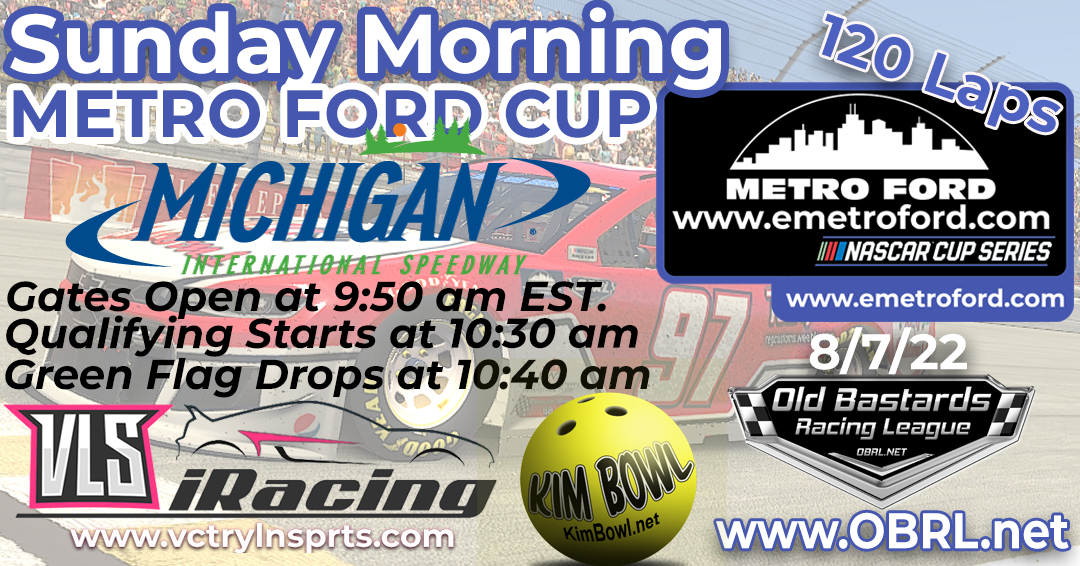 Nascar iRacing Kim Bowl Cup Race at Michigan International Speedway
