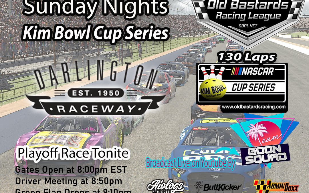 OBRL Nascar Cup Series Race Post -Darlington